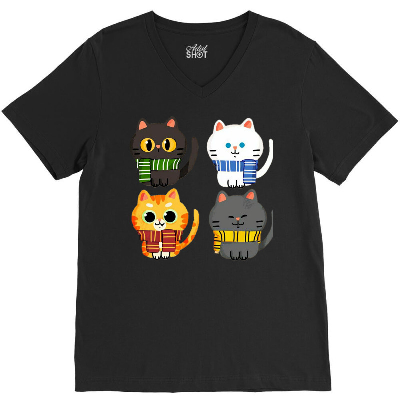 Super Cute Cats V-Neck Tee by hismanmurschz | Artistshot