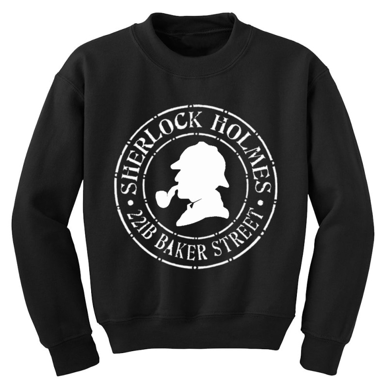 Sherlock Holmes Quotes 221b Baker St. British Dete Youth Sweatshirt by wafaha | Artistshot