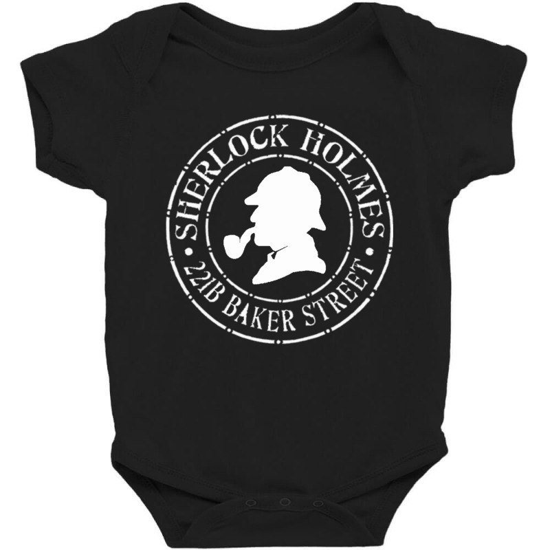 Sherlock Holmes Quotes 221b Baker St. British Dete Baby Bodysuit by wafaha | Artistshot