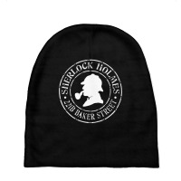 Sherlock Holmes Quotes 221b Baker St. British Dete Baby Beanies | Artistshot