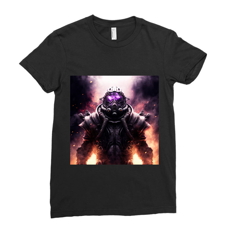 Scary Robots Xi Ladies Fitted T-Shirt by TheDol | Artistshot