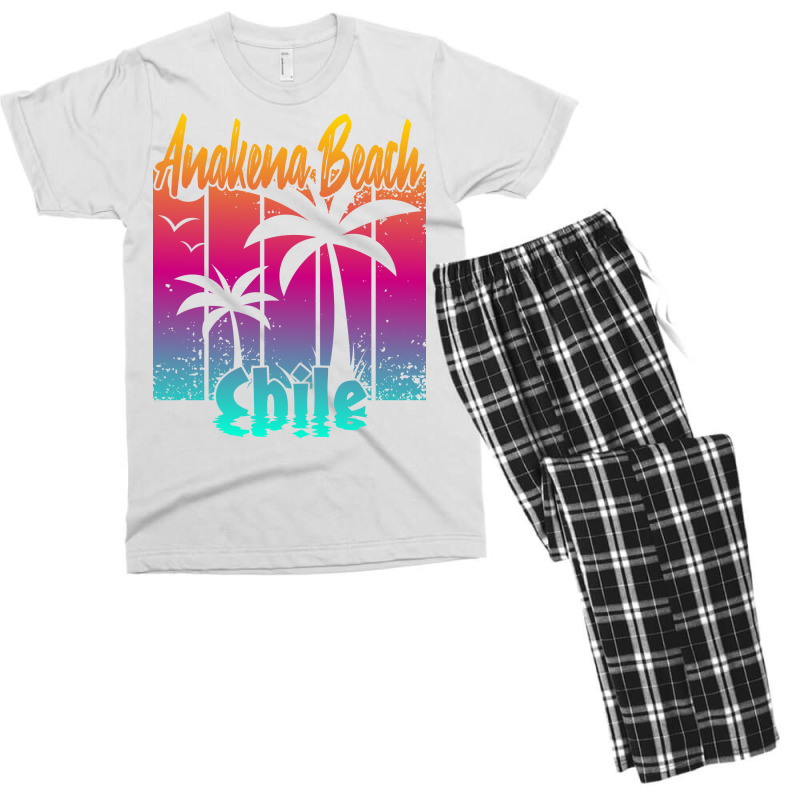 Anakena Beach Chile Hippie Men's T-shirt Pajama Set | Artistshot