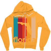 Boynton Beach Florida Retro Trending Zipper Hoodie | Artistshot