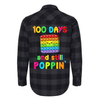 Kids Happy 100 Days Of School And Still Poppin 100 Flannel Shirt | Artistshot