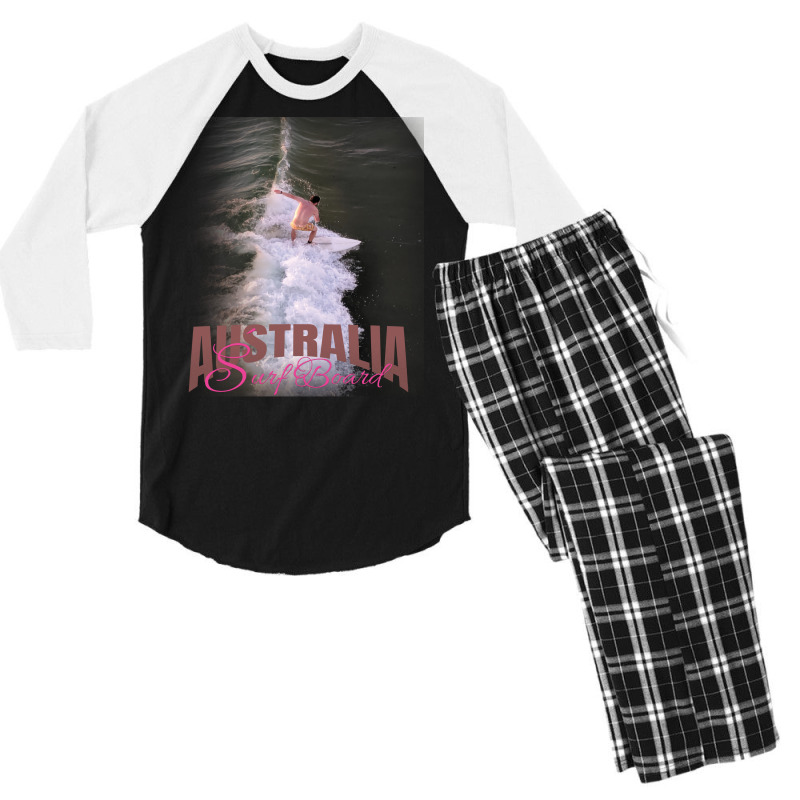 Australia Surf Board Humor Men's 3/4 Sleeve Pajama Set | Artistshot