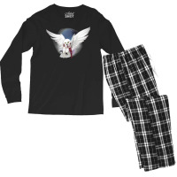 Snowy White Owl 49 Men's Long Sleeve Pajama Set | Artistshot