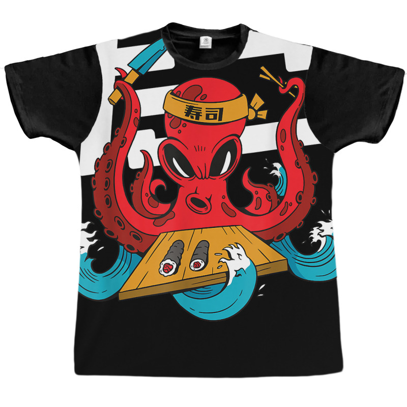 Sushi Chef Japanese Octopus Kraken Funny Gift T Sh Graphic T-shirt | Artistshot