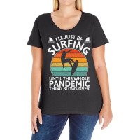 Funny Surfing Until Pandemic Over Nostalgia Ladies Curvy T-shirt | Artistshot