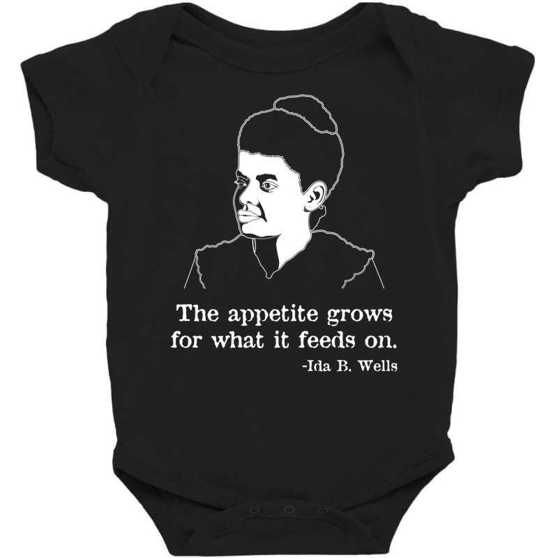 Appetite African American Writer Quote Ida B Wells Baby Bodysuit by heffopance | Artistshot