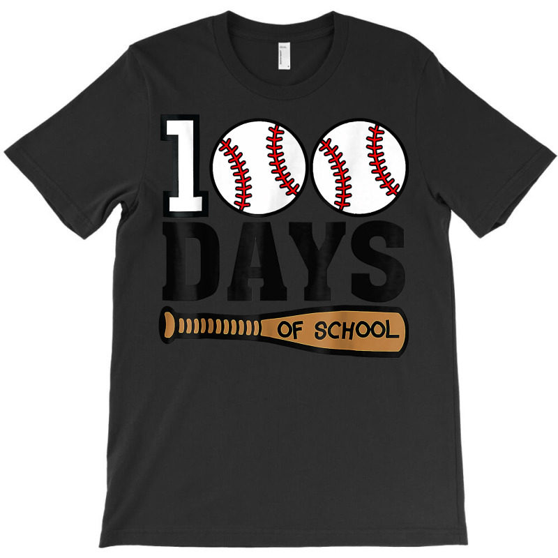 Baseball 100 Days Of School Happy 100th Day Teache T-shirt | Artistshot