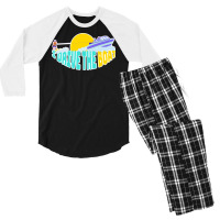 I Drive The Boat Waterskiing Yellow Men's 3/4 Sleeve Pajama Set | Artistshot