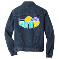 I Drive The Boat Waterskiing Yellow Men Denim Jacket | Artistshot