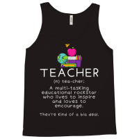 Teacher Definition   Funny Teaching School Teacher Tank Top | Artistshot