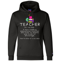 Teacher Definition   Funny Teaching School Teacher Champion Hoodie | Artistshot