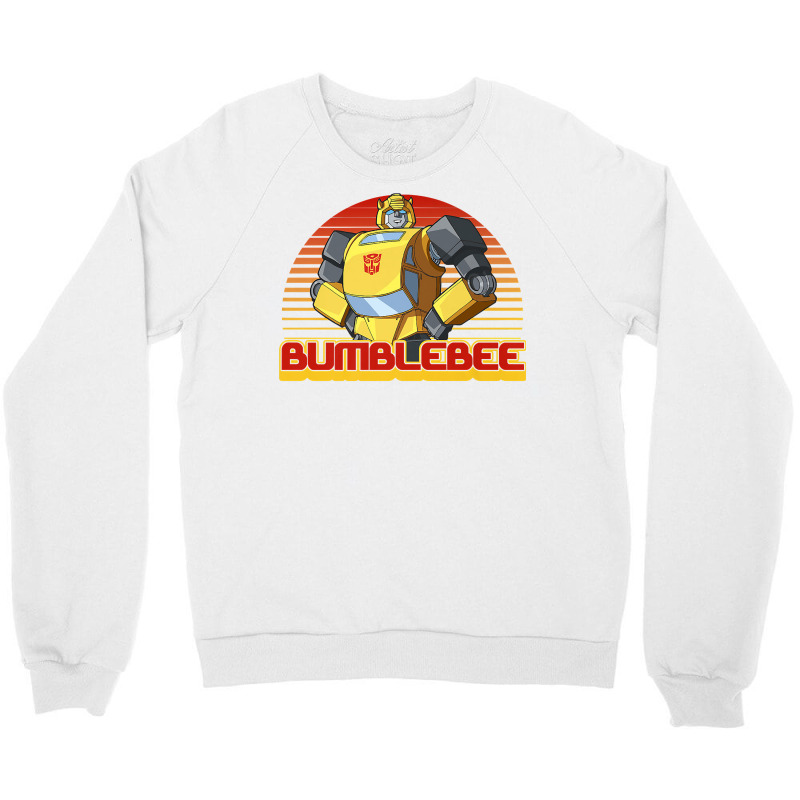 Transformers Bumblebee Retro Stripes Vintage Portr Crewneck Sweatshirt | Artistshot