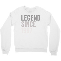 Legend Since 1997 Funny 24 Years Old 24th Birthday Crewneck Sweatshirt | Artistshot