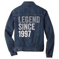 Legend Since 1997 Funny 24 Years Old 24th Birthday Men Denim Jacket | Artistshot