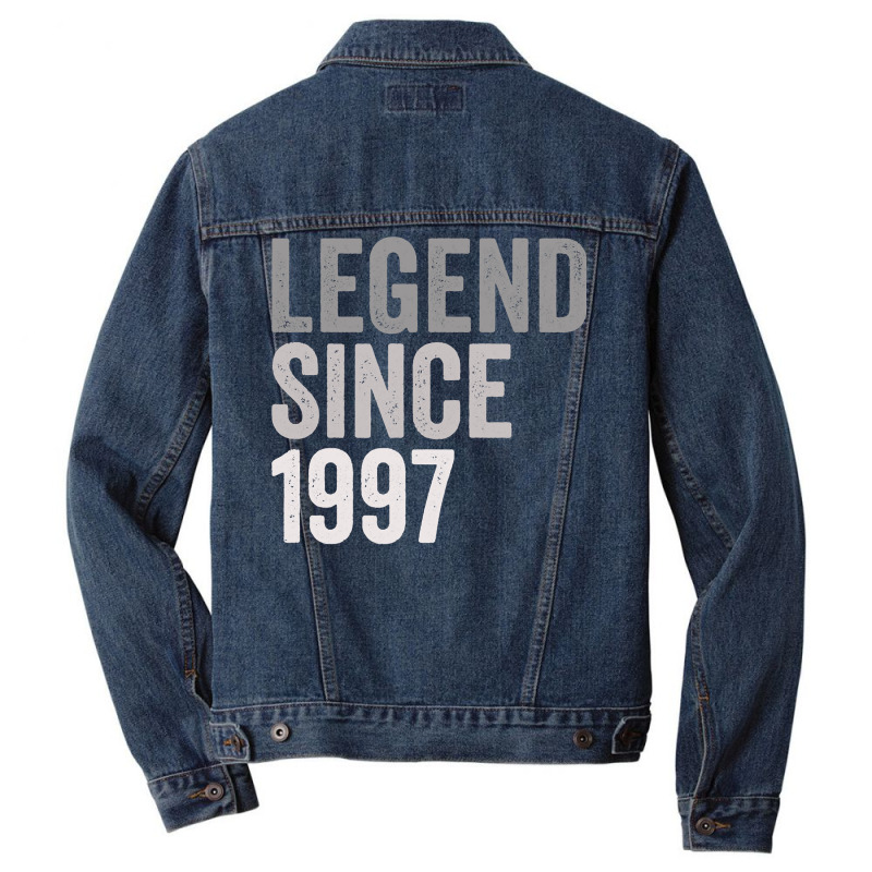 Legend Since 1997 Funny 24 Years Old 24th Birthday Men Denim Jacket | Artistshot