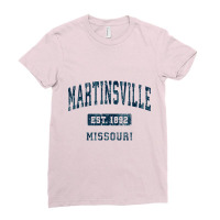 Martinsville Missouri Mo Vintage Athletic Sports Ladies Fitted T-shirt | Artistshot