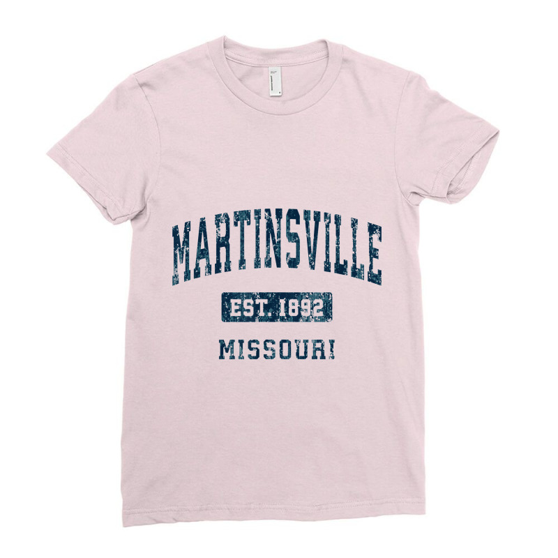 Martinsville Missouri Mo Vintage Athletic Sports Ladies Fitted T-Shirt by hattieariel | Artistshot