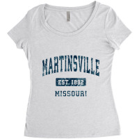 Martinsville Missouri Mo Vintage Athletic Sports Women's Triblend Scoop T-shirt | Artistshot