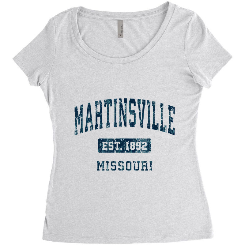 Martinsville Missouri Mo Vintage Athletic Sports Women's Triblend Scoop T-shirt by hattieariel | Artistshot