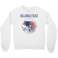 Usa Flag Fish Hallandale Beach Hipster Crewneck Sweatshirt | Artistshot