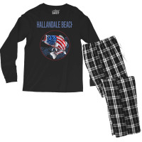 Usa Flag Fish Hallandale Beach Hipster Men's Long Sleeve Pajama Set | Artistshot