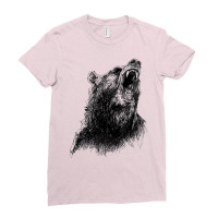 Angry Bear Retro Ladies Fitted T-shirt | Artistshot