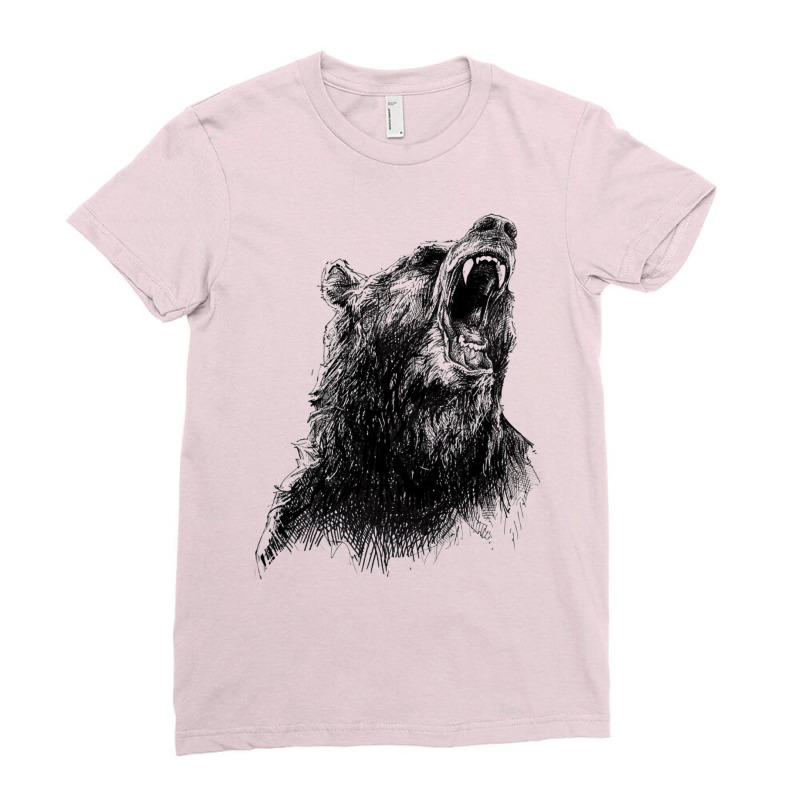 Angry Bear Retro Ladies Fitted T-Shirt by triernguyny | Artistshot