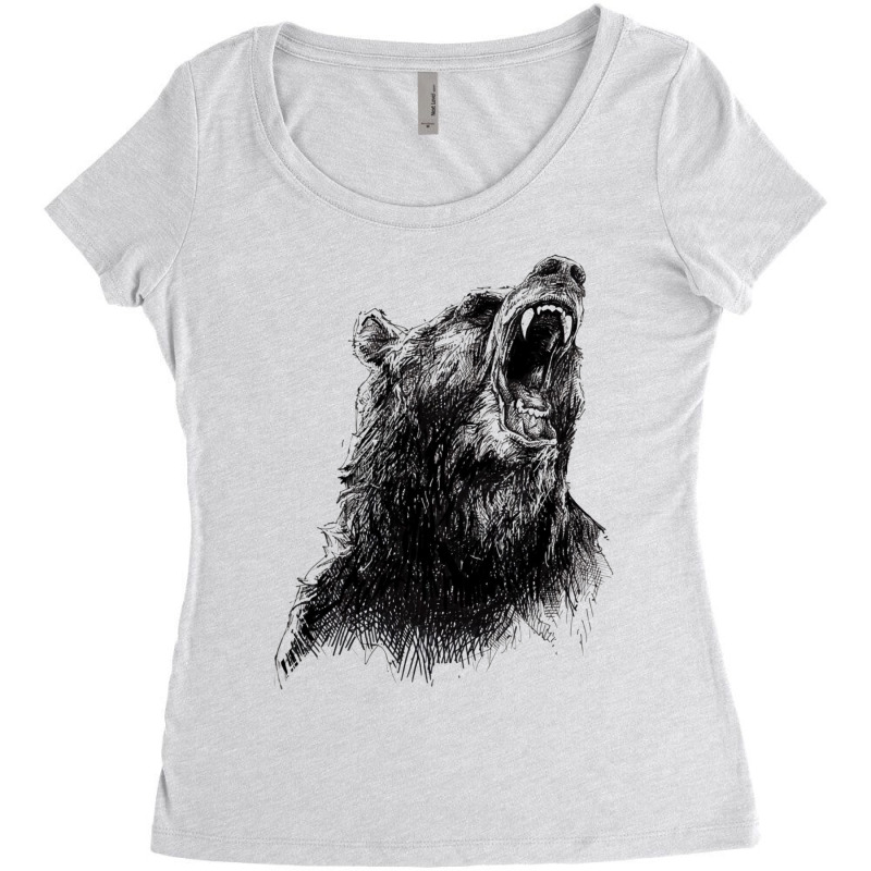 Angry Bear Retro Women's Triblend Scoop T-shirt by triernguyny | Artistshot