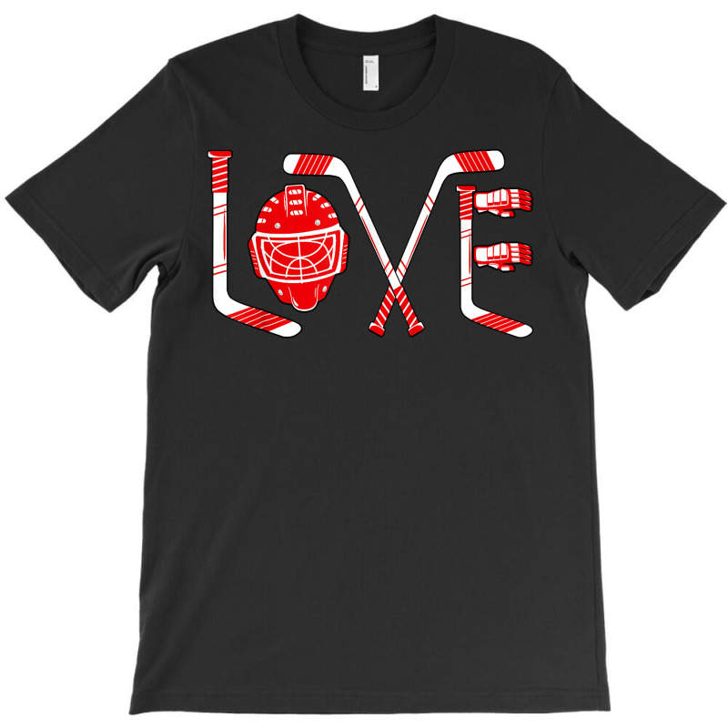 Player Goalie Ice Hockey Heart Apparel Funny Valen T-shirt | Artistshot