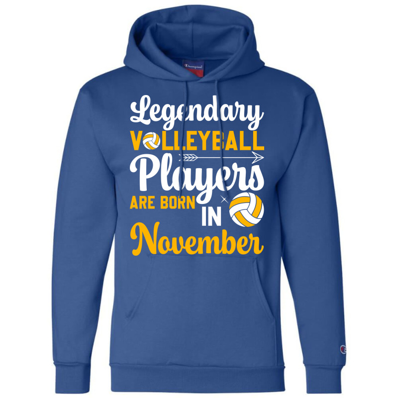 Legendary Volleyball Players Are Born In November Champion Hoodie | Artistshot