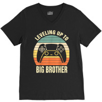 Leveling Up To Big Brother 2023 Funny Gamer Vintag V-neck Tee | Artistshot