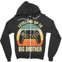 Leveling Up To Big Brother 2023 Funny Gamer Vintag Zipper Hoodie | Artistshot