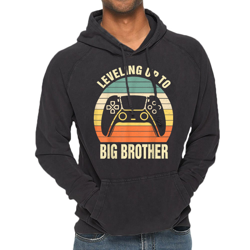 Leveling Up To Big Brother 2023 Funny Gamer Vintag Vintage Hoodie | Artistshot