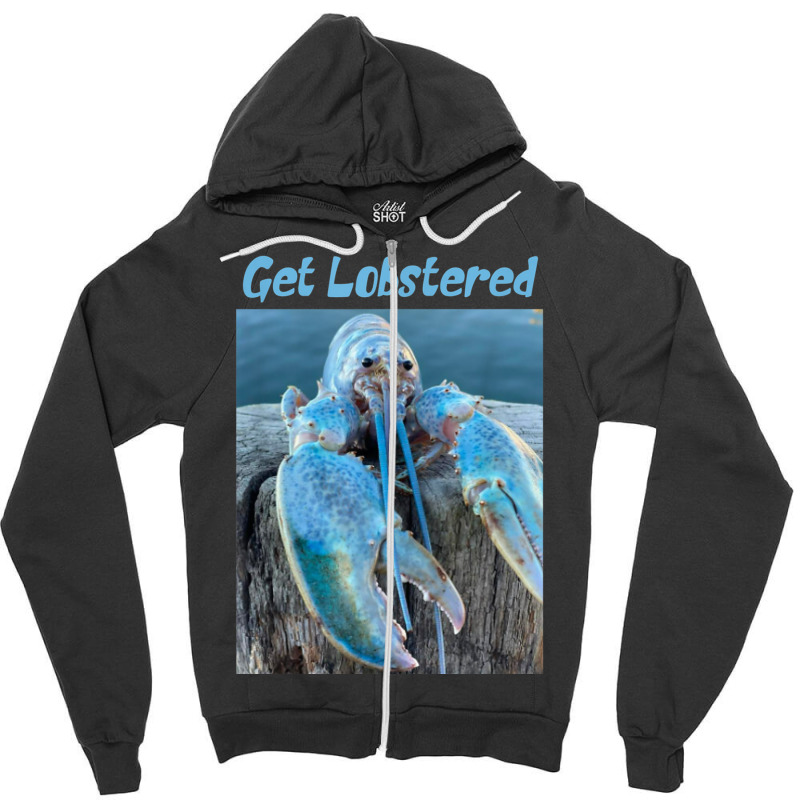 Funny Jumpscare Lobster Meme Blue Crustacean Zipper Hoodie | Artistshot