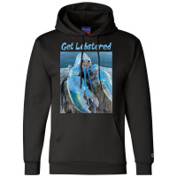 Funny Jumpscare Lobster Meme Blue Crustacean Champion Hoodie | Artistshot