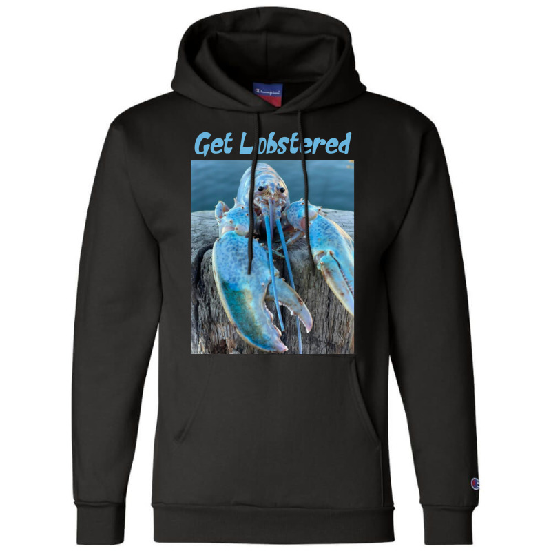 Funny Jumpscare Lobster Meme Blue Crustacean Champion Hoodie | Artistshot