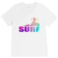 Surf Yellow V-neck Tee | Artistshot