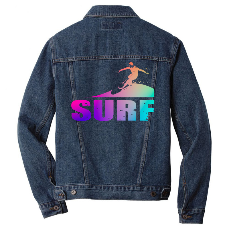 Surf Yellow Men Denim Jacket by zelekmanfraw | Artistshot