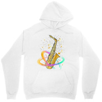 Saxophone Player Musical Notes Jazz Musician Saxop Unisex Hoodie | Artistshot