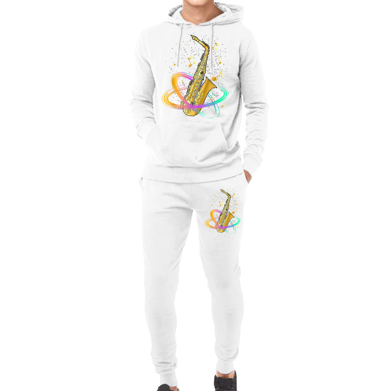 Saxophone Player Musical Notes Jazz Musician Saxop Hoodie & Jogger set by peeteeh | Artistshot