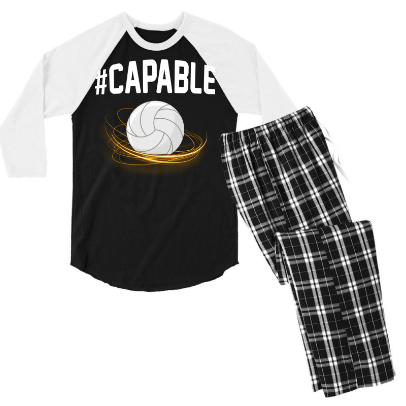 Volleyball Capable Sport Trending Men's 3/4 Sleeve Pajama Set by zelekmanfraw | Artistshot