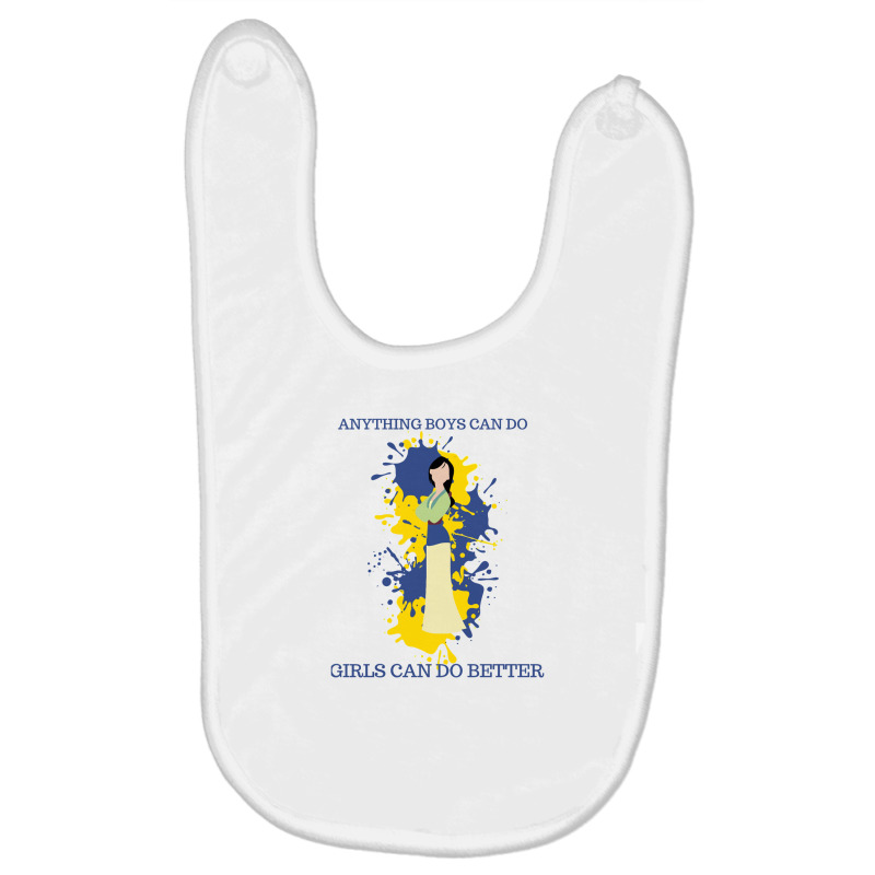 Anything Boys Can Do, Girls Can Do Better Baby Bibs | Artistshot