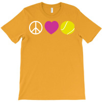 Peace Love Tennis Blue T-shirt | Artistshot