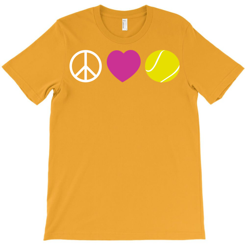 Peace Love Tennis Blue T-Shirt by cotewatrs1 | Artistshot