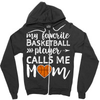 My Favorite Basketball Player Calls Me Mom 70s Zipper Hoodie | Artistshot