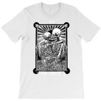 The Lovers Vintage Tarot Card Occult Skeletons Sup T-shirt | Artistshot