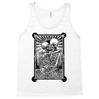 The Lovers Vintage Tarot Card Occult Skeletons Sup Tank Top | Artistshot